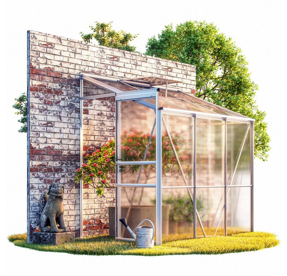 Gardebruk Gewächshaus, Beistell Aluminium 3,8m³ mit Fundament 190x122cm Treibhaus Gartenhaus Gardebruk Gewächshaus, Beistell Aluminium 3,8m³ mit Fundament 190x122cm Treibhaus Gartenhaus von Gardebruk