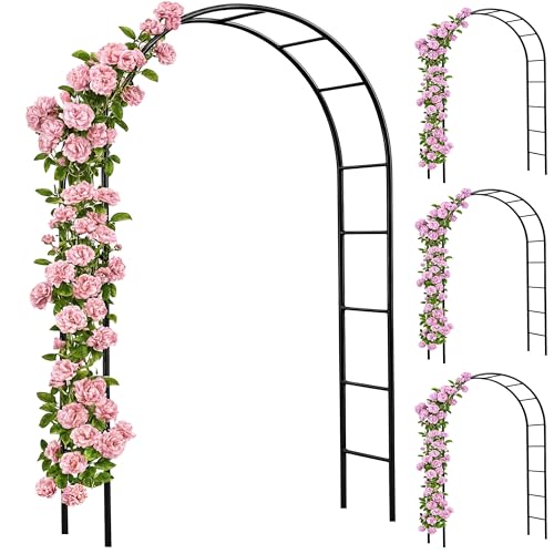 Gardebruk® Rosenbogen 4er Set Metall 240x140x37cm Stabil Wetterfest Garten Rankgitter Rankhilfe Rankbogen Metallbogen Gartenbogen von Gardebruk