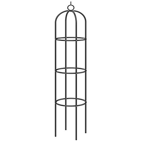 Gardebruk® Rosensäule 200 x 40cm Metall Stabil Wetterfest Garten Rankgitter Rankhilfe Ranksäule Metallsäule Gartensäule von Gardebruk