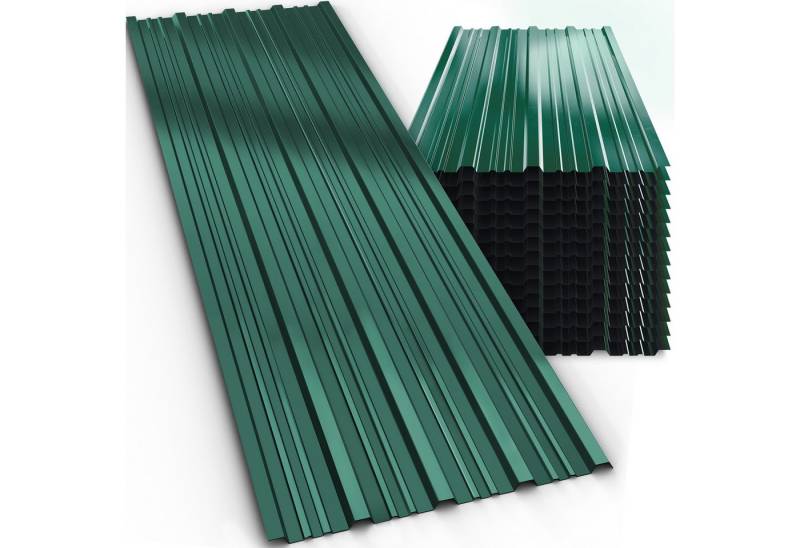 Gardebruk Wellplatte, 14x Trapezblech 110x46cm = 7m² Verzinkt Rostresistent Wetterfest von Gardebruk