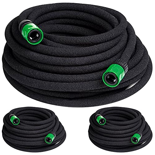 MONZANA® Bewässerungsschlauch 45 m 1/2 Zoll T-Verbinder Ober- & Unterirdisch verlegbar Garten Perlschlauch Tropfschlauch Bewässerung 3x 15m von Gardebruk