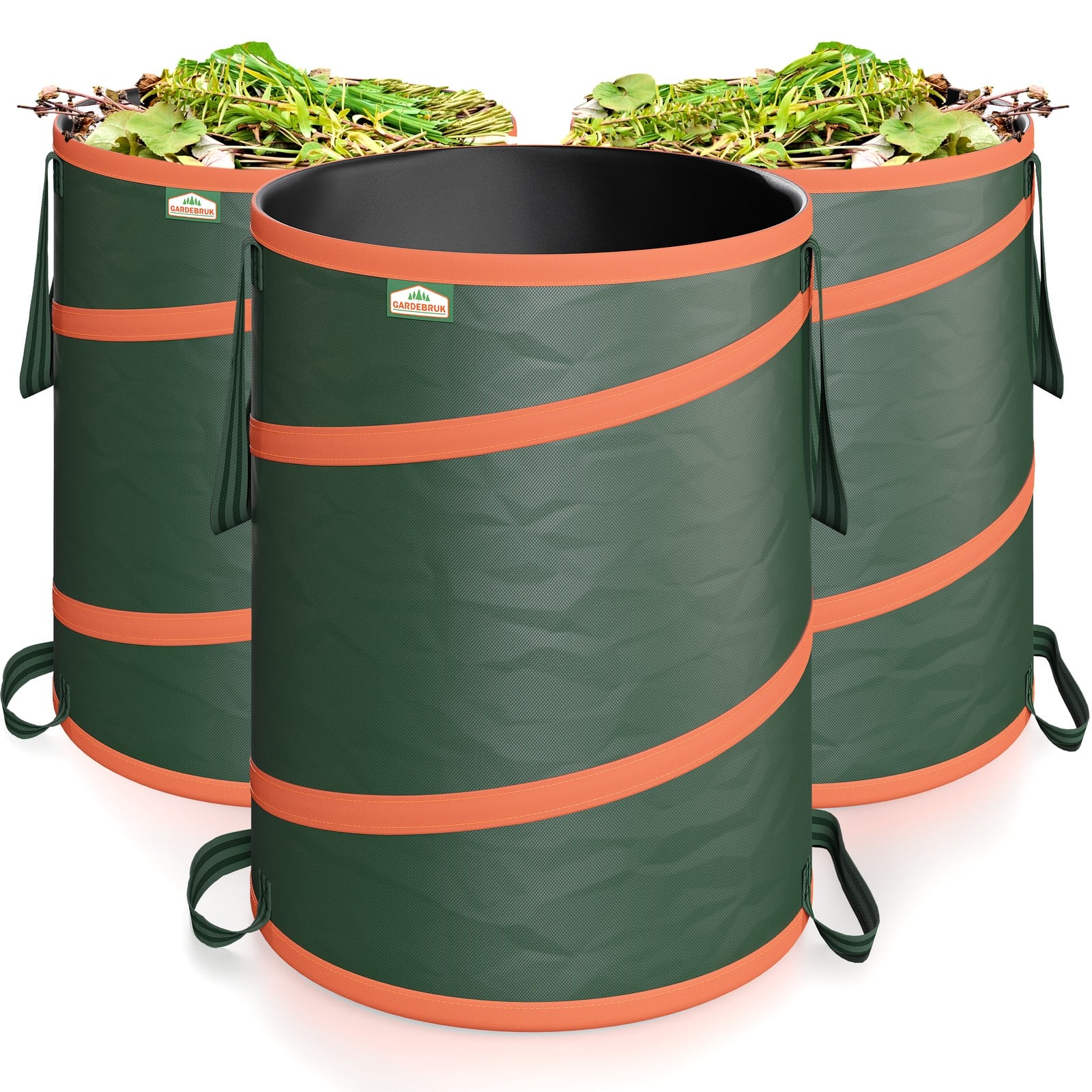 Popup Gartenabfallsack 3er-Set Grün je 165 Liter Popup Gartenabfallsack 3er-Set Grün je 165 Liter von Gardebruk®