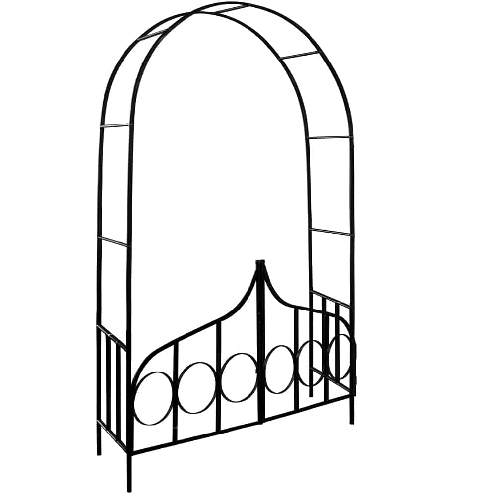 Rosenbogen Schwarz Metall 240x140x40cm von Gardebruk®