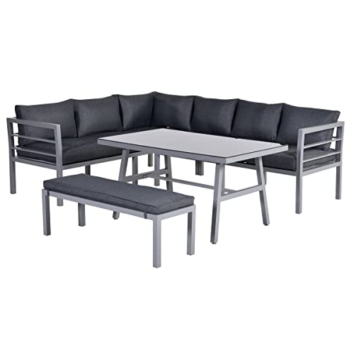 Garden Impressions 06590SO Lounge Dining Set, Arctic Grau, 245 x 195 x 73 cm von Garden Impressions