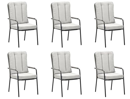 Garden Impressions 6 x Outdoor Terrassenstuhl Venice Sand, Aluminium Rope von Garden Impressions