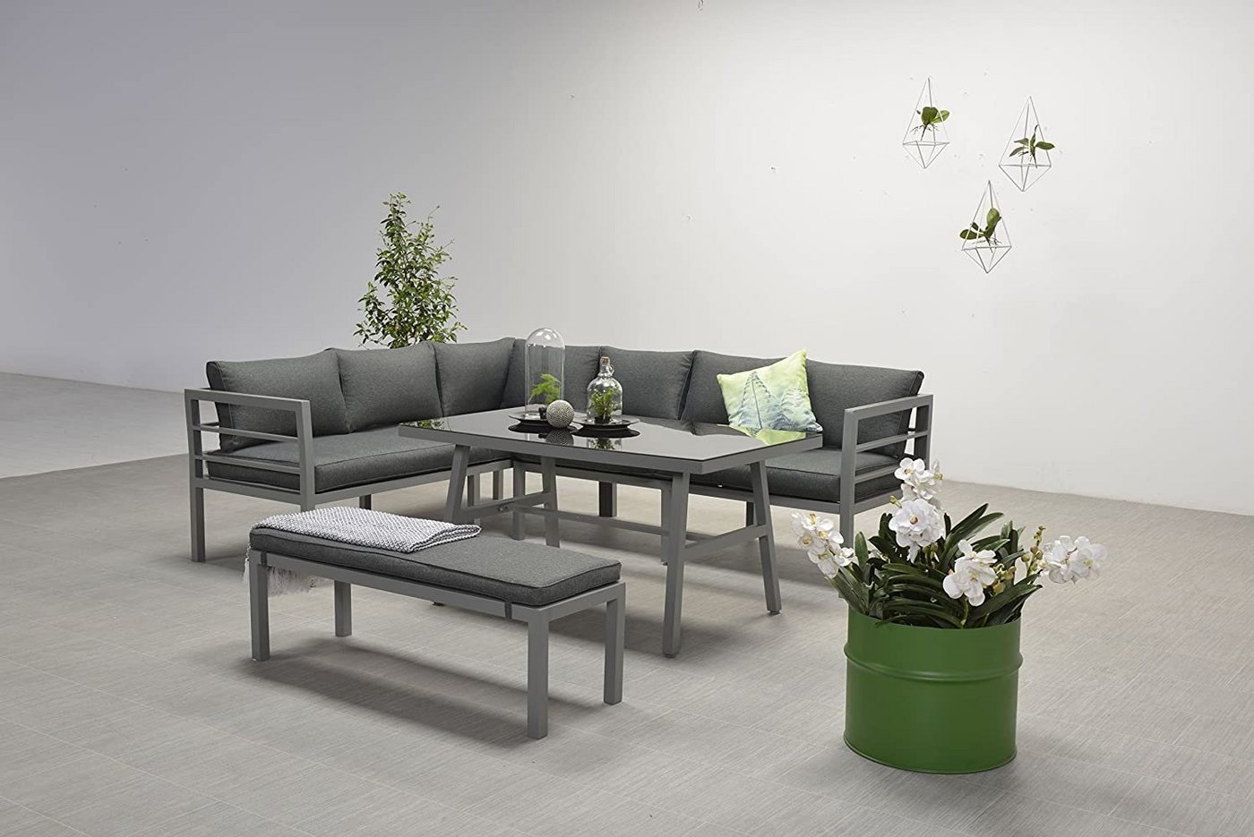 Garden Impressions Gartenlounge-Set Blakes links anthrazit / Aluminium / Gartenmöbelset / Outdoor / Möbel, (Lounge Set), UV-beständig von Garden Impressions