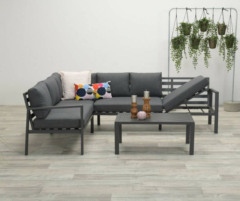 Garden Impressions Gartenlounge-Set "Lexinton Links", Aluminium Lounge mit Liegefunktion, wasserabweisende Kissen von Garden Impressions