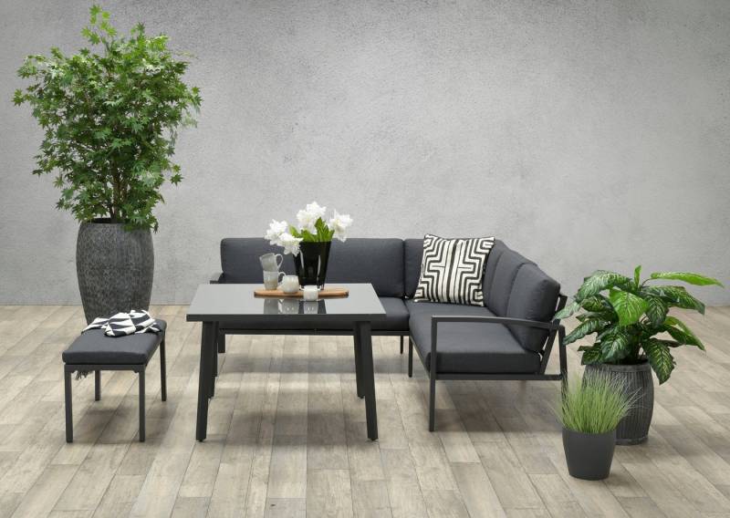 Garden Impressions Gartenlounge-Set Wellington anthrazit / Aluminium / Gartenmöbelset / Outdoor / Möbel, inkl. Auflagen, mit bequemer Polsterung von Garden Impressions
