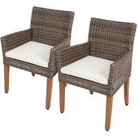 Garden Pleasure Gartenstühle mit Armlehnen PALA braun, Holz, 2 St. von Garden Pleasure