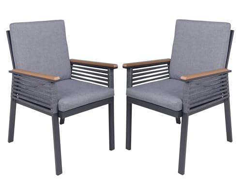 2er Set Gartenstuhl Denia Armlehnstuhl Stuhl Relax Sessel Gartenmöbel grau 2er Set Gartenstuhl Denia Armlehnstuhl Stuhl Relax Sessel Gartenmöbel grau von Garden Pleasure