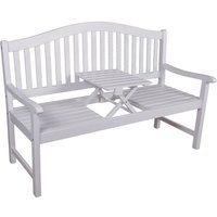 Garden Pleasure - Bank Singapur mit hochklappbarem Tisch 150 x 63 x 105 cm von Garden Pleasure