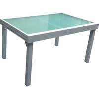 GARDEN PLEASURE Ausziehtisch »LOLA«, BxL: 90 x 180 cm, Glas - grau von Garden Pleasure