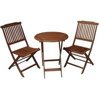 GARDEN PLEASURE Balkontischgruppe »Prag«, Holz, 3-teilig - braun GARDEN PLEASURE Balkontischgruppe »Prag«, Holz, 3-teilig - braun von Garden Pleasure