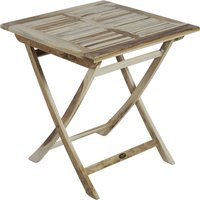 GARDEN PLEASURE Gartentisch »Java«, mit Teakholz-Tischplatte, BxTxH: 70 x 70 x 75 cm - braun von Garden Pleasure