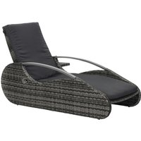 GARDEN PLEASURE Lounger »Alassio«, Stahl, inkl. Auflage - grau von Garden Pleasure