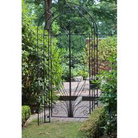 GARDEN PLEASURE Pforte mit Rosenbogen, B x T x H: 108 x 40 x 229 cm, Eisen, schwarz von Garden Pleasure