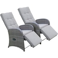 GARDEN PLEASURE Relaxsessel »Salerno«, Aluminium - grau von Garden Pleasure