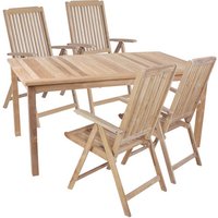 GARDEN PLEASURE Tischgruppe »SOLO«, 5-tlg., Braun, Holz GARDEN PLEASURE Tischgruppe »SOLO«, 5-tlg., Braun, Holz von Garden Pleasure