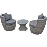 Garden Pleasure Balkonset Set, 1x Tisch, 2x Sessel, 3 Stk. tlg. inkl. Auflagen von Garden Pleasure