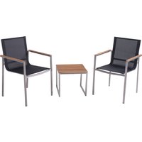 Garden Pleasure Balkonset ""DENVER Set 02"" 3 Stk. tlg. 2 Stühle (stapelbar), Tisch LxB: 45x45 cm von Garden Pleasure