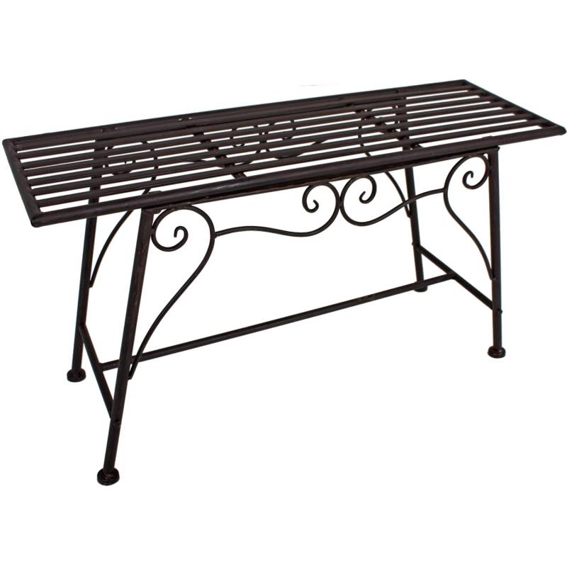 Garden Pleasure Blumenbank Lorin 27 cm x 45 cm x 83 cm Schwarz-Braun von Garden Pleasure