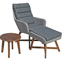 Garden Pleasure Loungesessel CALVIA grau, braun Kunststoff, Metall, 6-teilig von Garden Pleasure
