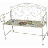 Garden Pleasure - Deko-Bank Floral 109 x 58 x 10 cm von Garden Pleasure