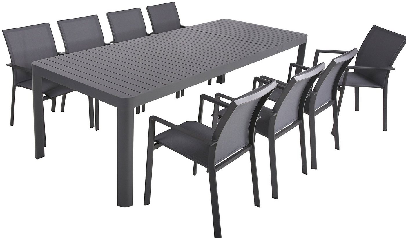Garden Pleasure Garten-Essgruppe AMIRA, (9-tlg), mit ausziehbarem Tisch von Garden Pleasure