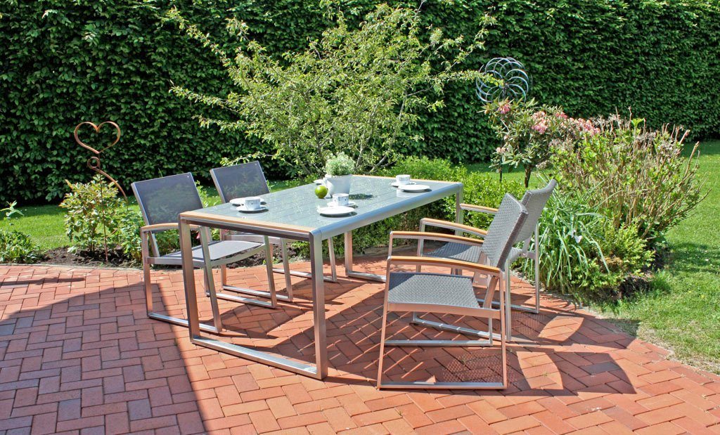 Garden Pleasure Garten-Essgruppe AVA, (7-tlg), robustes Tischdesign von Garden Pleasure