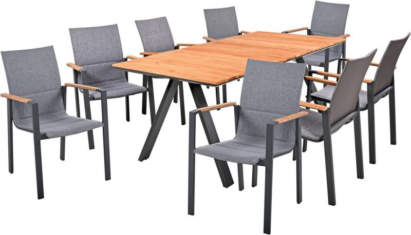 Garden Pleasure Garten-Essgruppe DAVINA Set 07, (9-tlg) von Garden Pleasure