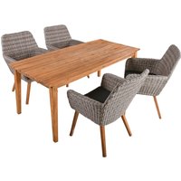 Garden Pleasure Garten-Essgruppe "RAPALLO/VISALIA" 9 Stk. tlg. robustes Tischdesign von Garden Pleasure