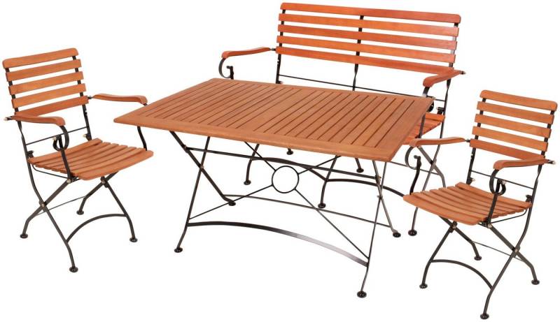 Garden Pleasure Garten-Essgruppe WIEN, (4-tlg), mit praktischer Klappfunktion von Garden Pleasure