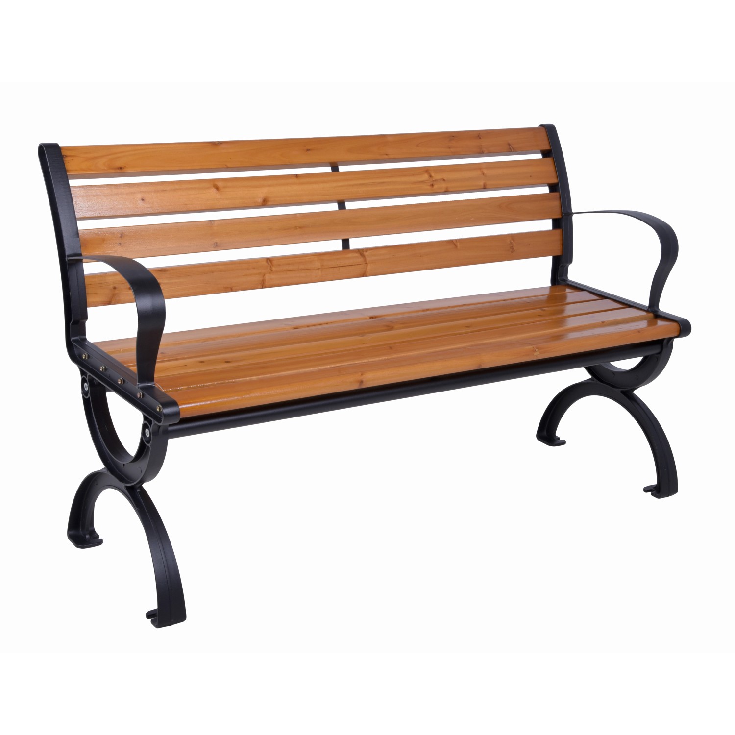 Garden Pleasure Gartenbank Norwich 72 cm x 51 cm x 120 cm Braun-Schwarz FSC® von Garden Pleasure