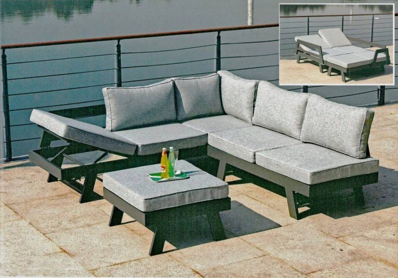 Garden Pleasure Gartenlounge-Set DONNA, (1x Eckbank, 1 Tisch/Hocker), inkl. Auflagen Garden Pleasure Gartenlounge-Set DONNA, (1x Eckbank, 1 Tisch/Hocker), inkl. Auflagen von Garden Pleasure