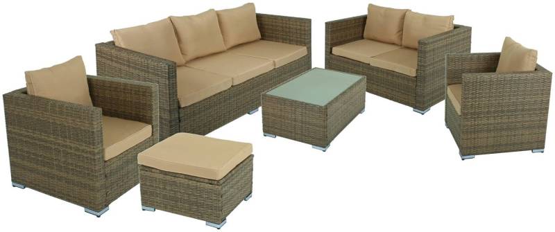 Garden Pleasure Gartenlounge-Set MURCIA, (14-tlg), mit bequemer Polsterung von Garden Pleasure