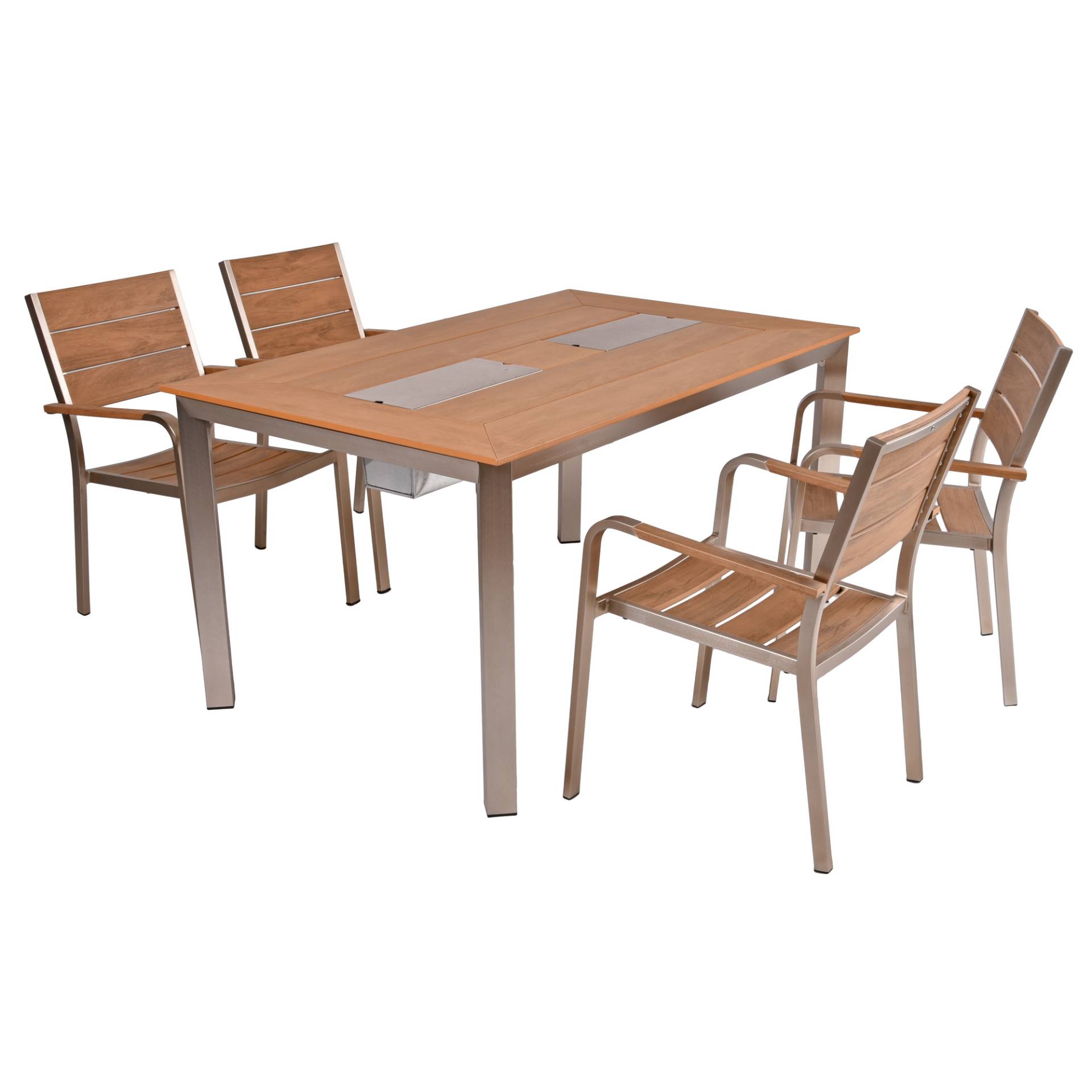 Garden Pleasure Gartenmöbel-Set 'Florence' braun stapelbar 5-teilig Garden Pleasure Gartenmöbel-Set 'Florence' braun stapelbar 5-teilig von Garden Pleasure