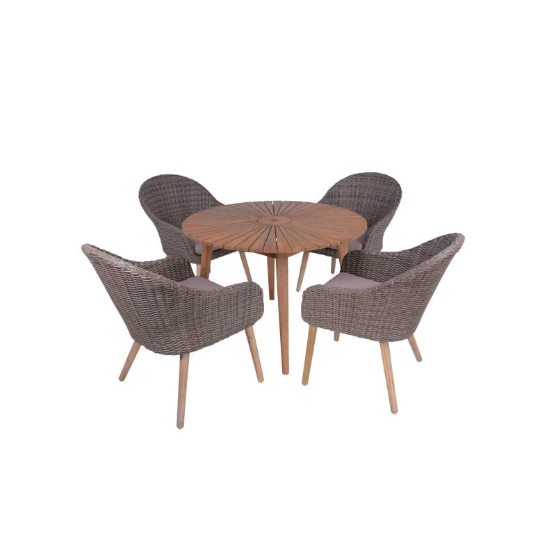 Garden Pleasure Gartenmöbel-Set 'Fremont/Pueblo' braun 5-teilig von Garden Pleasure