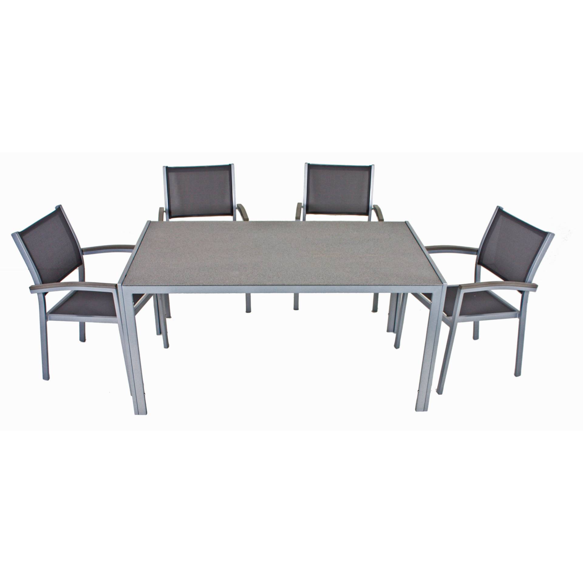 Garden Pleasure Gartenmöbel-Set 'Grace' grau stapelbar 5-teilig Garden Pleasure Gartenmöbel-Set 'Grace' grau stapelbar 5-teilig von Garden Pleasure