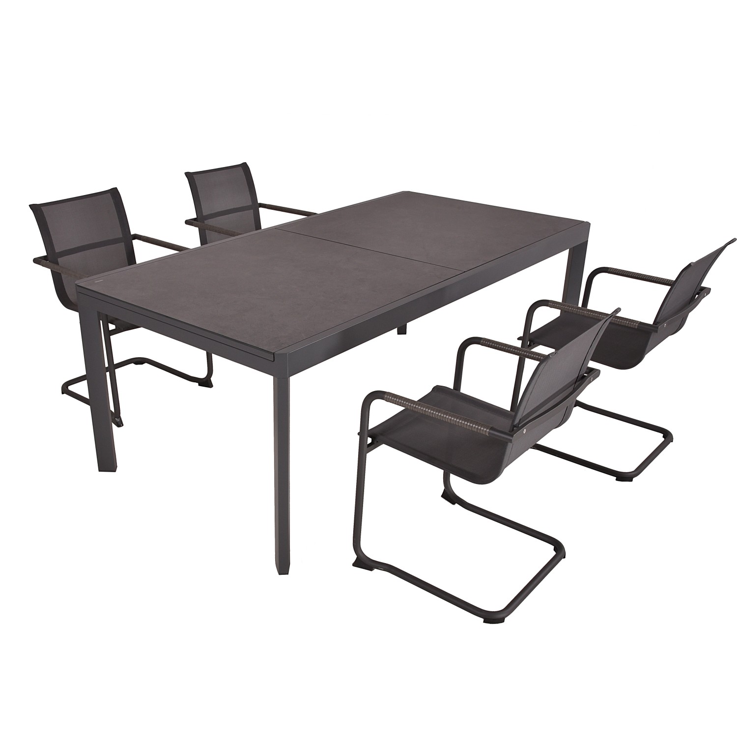 Garden Pleasure Gartenmöbel-Set Nerea/Kendra 5-teilig Anthrazit Garden Pleasure Gartenmöbel-Set Nerea/Kendra 5-teilig Anthrazit von Garden Pleasure