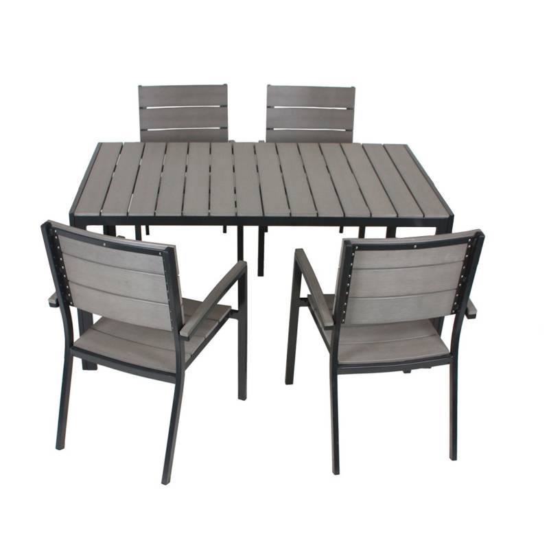 Garden Pleasure Gartenmöbel-Set 'Olivia' anthrazit 5-teilig von Garden Pleasure