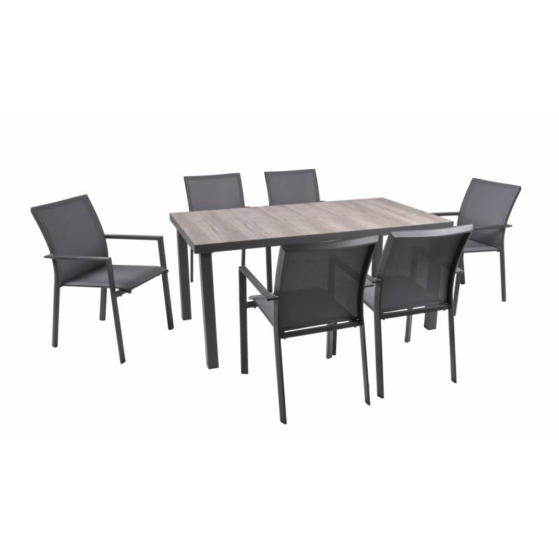 Garden Pleasure Gartenmöbel-Set Rana 7-teilig Anthrazit von Garden Pleasure