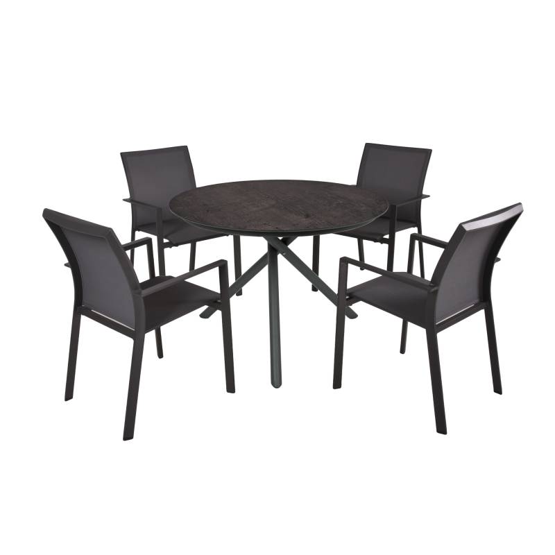 Garden Pleasure Gartenmöbel-Set 'Sophia' schwarz 5-teilig von Garden Pleasure