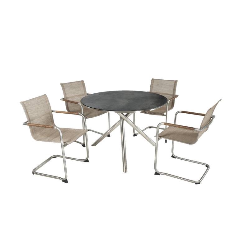 Garden Pleasure Gartenmöbel-Set 'Sophia' silbern 5-teilig von Garden Pleasure