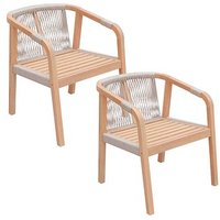 Garden Pleasure Gartenstühle BOGOTA beige, Holz, 2 St. von Garden Pleasure