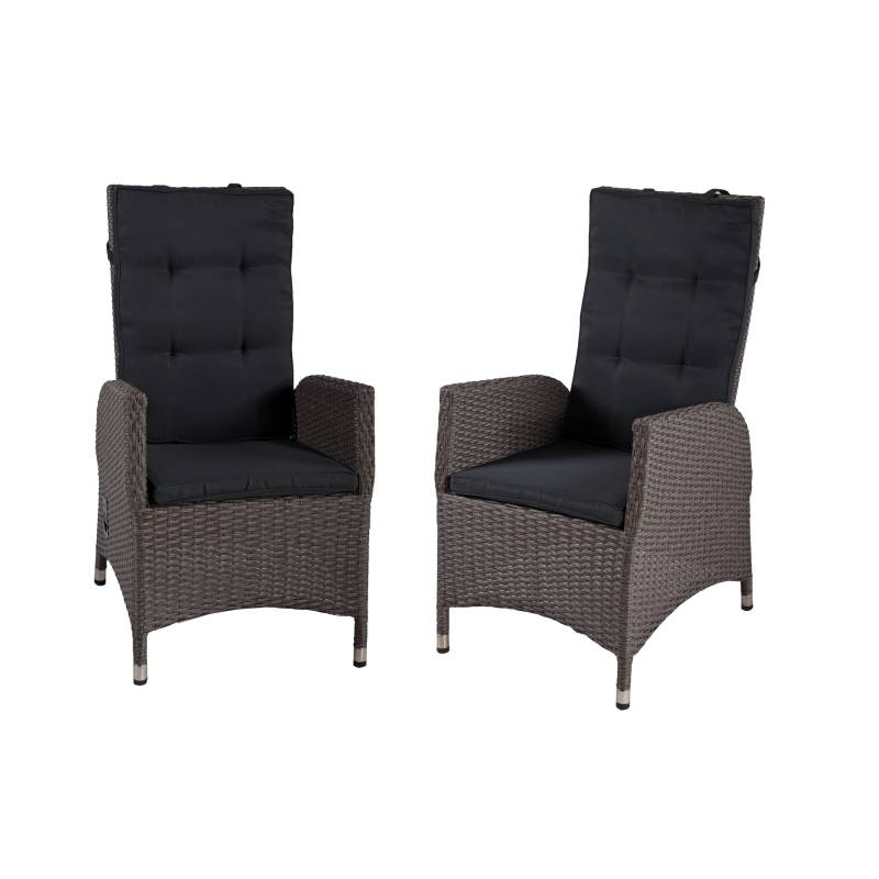 Garden Pleasure Gartenstuhl-Set 'Braga' grau  2-teilig von Garden Pleasure