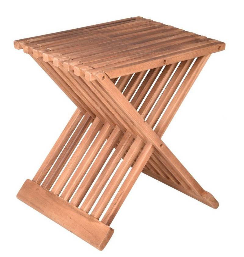 Garden Pleasure Gartentisch, Hocker Beistelltisch FANI Teak natur Tischtischmöbel Möbel Outdoor von Garden Pleasure