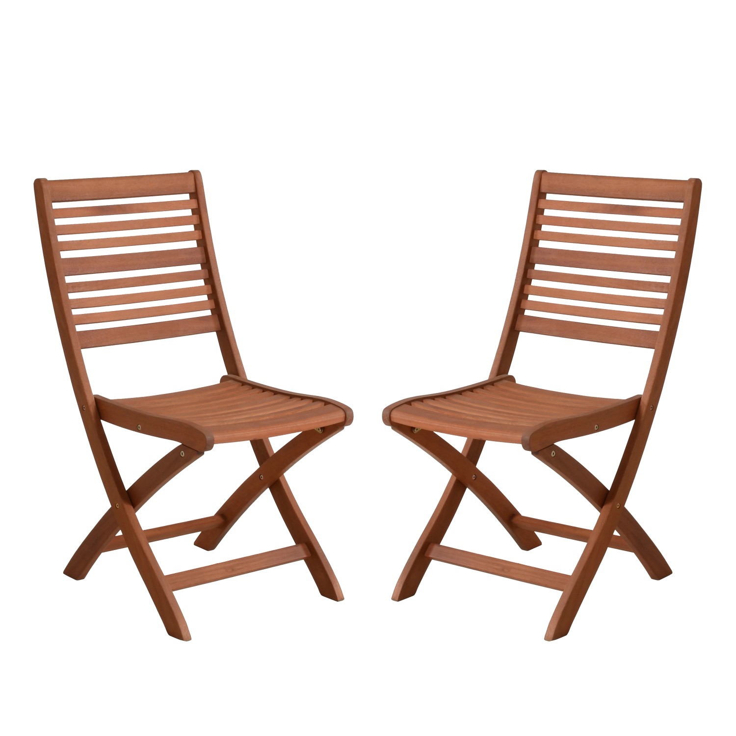 Garden Pleasure Klappstuhl Savannah 2er Set 90 cm x 61 cm x 44 cm Braun FSC® von Garden Pleasure