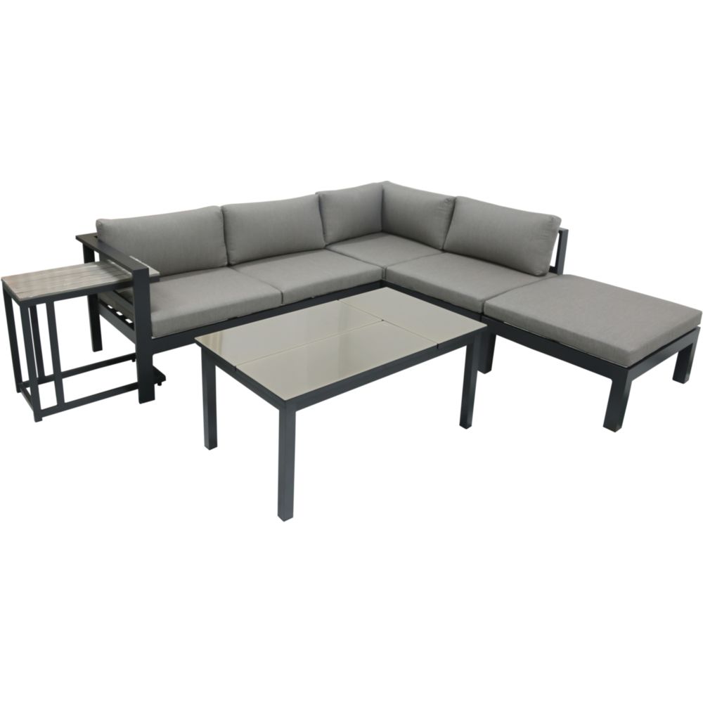 Garden Pleasure Lounge-Eckgruppe Miranda 5-teilig grau von Garden Pleasure