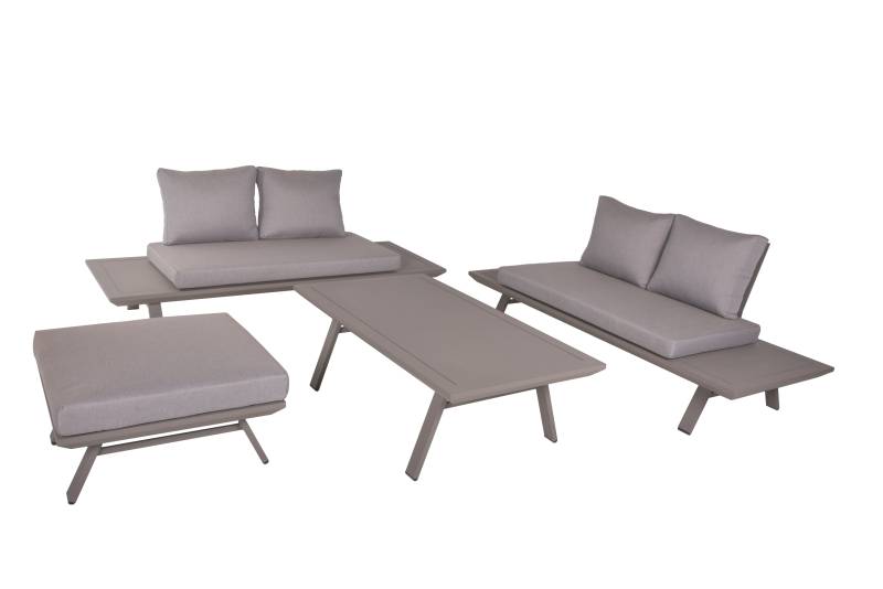 Garden Pleasure Lounge-Gruppe Celia 4-teilig hellgrau/taupe von Garden Pleasure