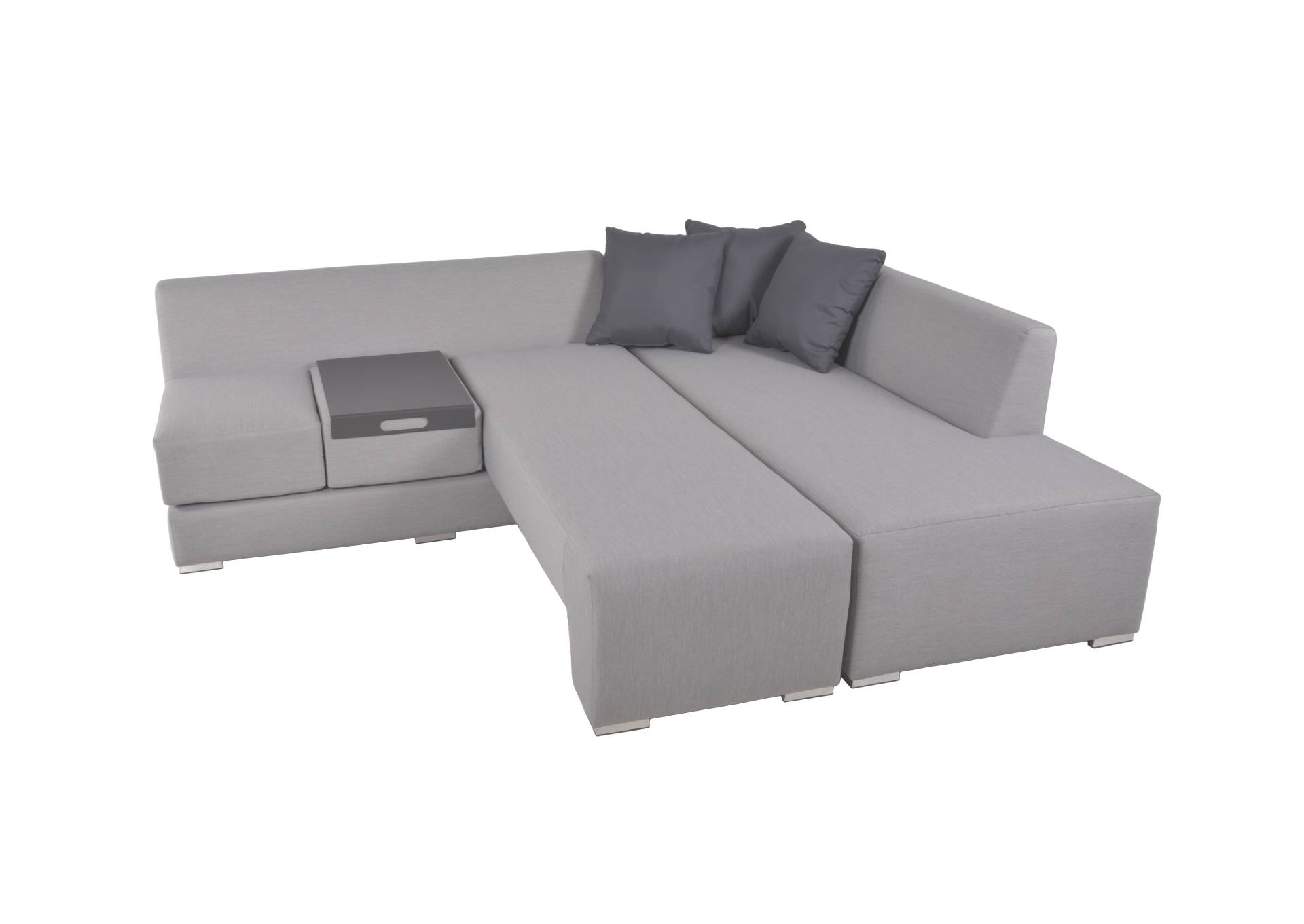 Garden Pleasure Lounge-Set Wellington 3-teilig Aluminium / grau von Garden Pleasure